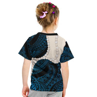 Blue Galaxy Polynesia Tribal Octopus Tattoo Kid T Shirt Pikake Lei Polynesian Pattern LT14 - Polynesian Pride