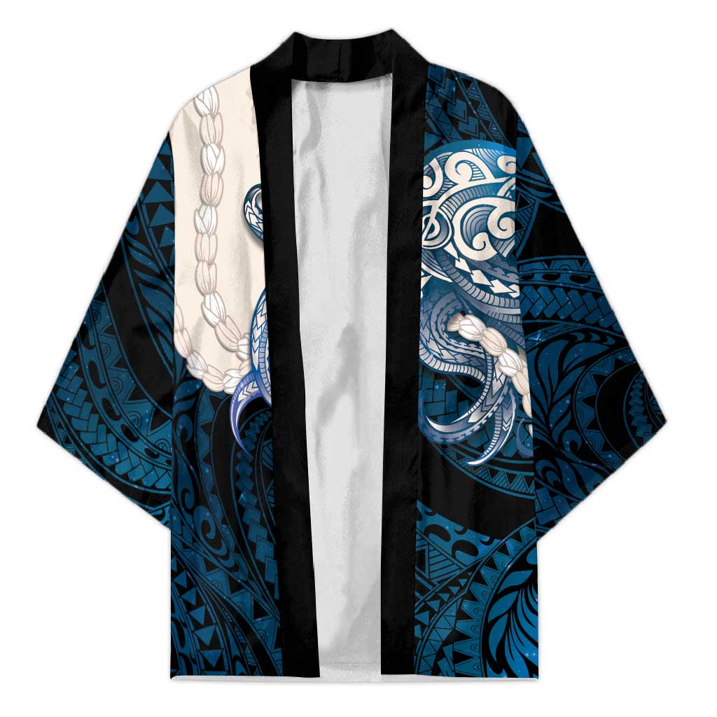 Blue Galaxy Polynesia Tribal Octopus Tattoo Kimono Pikake Lei Polynesian Pattern