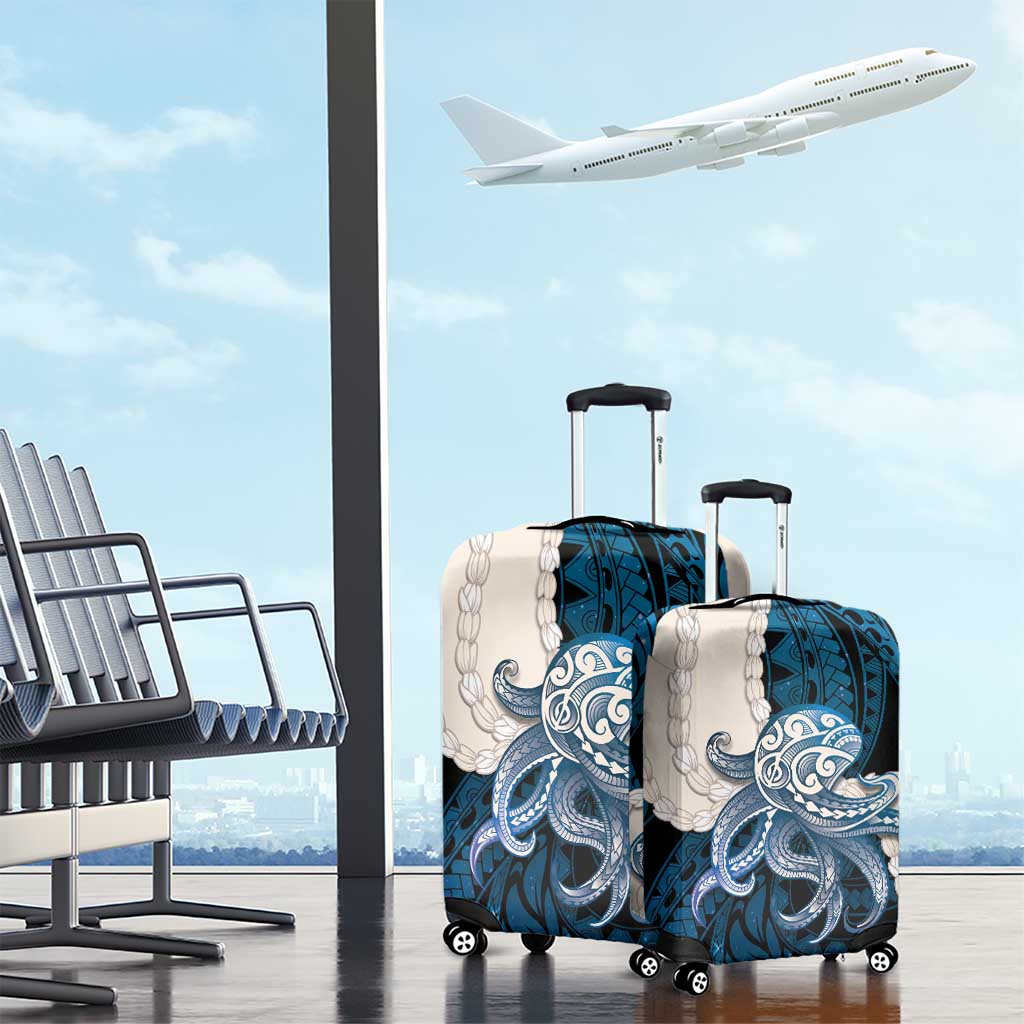 Blue Galaxy Polynesia Tribal Octopus Tattoo Luggage Cover Pikake Lei Polynesian Pattern LT14 - Polynesian Pride