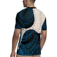 Blue Galaxy Polynesia Tribal Octopus Tattoo Rugby Jersey Pikake Lei Polynesian Pattern LT14 - Polynesian Pride