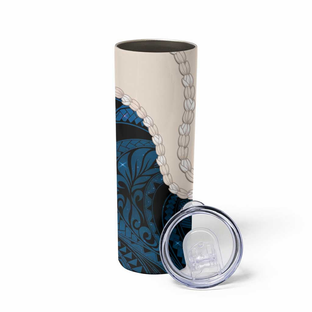 Blue Galaxy Polynesia Tribal Octopus Tattoo Skinny Tumbler Pikake Lei Polynesian Pattern LT14 - Polynesian Pride