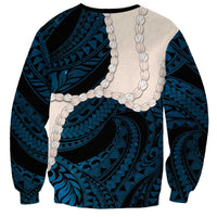 Blue Galaxy Polynesia Tribal Octopus Tattoo Sweatshirt Pikake Lei Polynesian Pattern