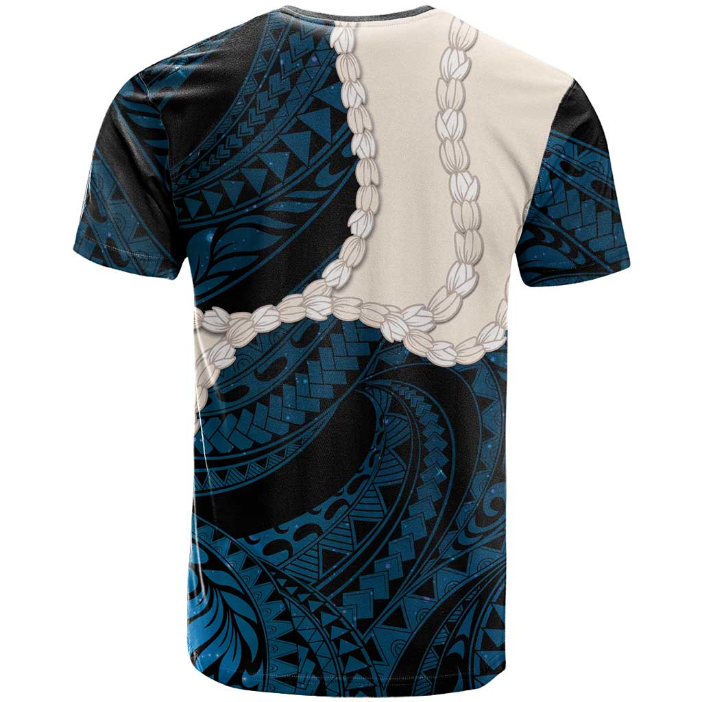 Blue Galaxy Polynesia Tribal Octopus Tattoo T Shirt Pikake Lei Polynesian Pattern LT14 - Polynesian Pride