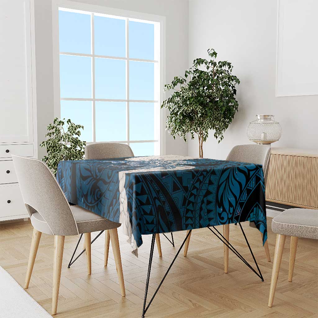 Blue Galaxy Polynesia Tribal Octopus Tattoo Tablecloth Pikake Lei Polynesian Pattern LT14 - Polynesian Pride