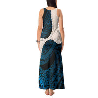 Blue Galaxy Polynesia Tribal Octopus Tattoo Tank Maxi Dress Pikake Lei Polynesian Pattern LT14 - Polynesian Pride