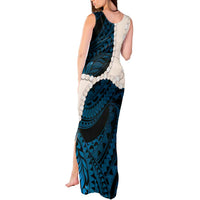 Blue Galaxy Polynesia Tribal Octopus Tattoo Tank Maxi Dress Pikake Lei Polynesian Pattern LT14 - Polynesian Pride