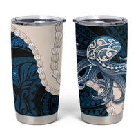 Blue Galaxy Polynesia Tribal Octopus Tattoo Tumbler Cup Pikake Lei Polynesian Pattern LT14 Blue - Polynesian Pride