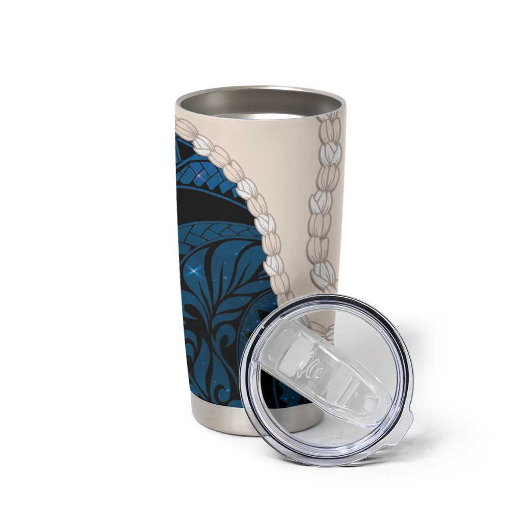 Blue Galaxy Polynesia Tribal Octopus Tattoo Tumbler Cup Pikake Lei Polynesian Pattern LT14 - Polynesian Pride