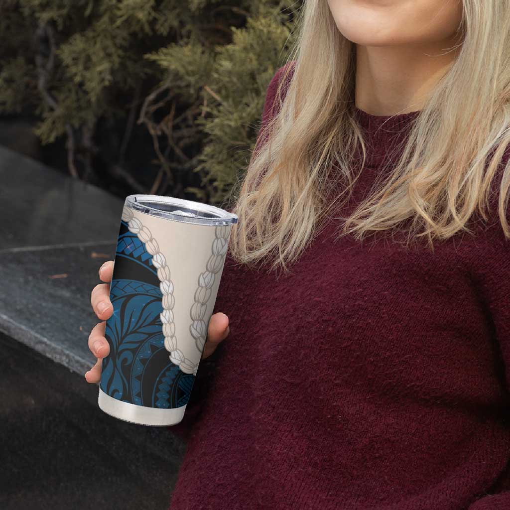 Blue Galaxy Polynesia Tribal Octopus Tattoo Tumbler Cup Pikake Lei Polynesian Pattern LT14 - Polynesian Pride