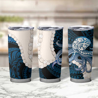 Blue Galaxy Polynesia Tribal Octopus Tattoo Tumbler Cup Pikake Lei Polynesian Pattern LT14 - Polynesian Pride