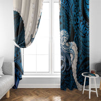 Blue Galaxy Polynesia Tribal Octopus Tattoo Window Curtain Pikake Lei Polynesian Pattern LT14 - Polynesian Pride