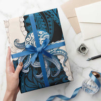Blue Galaxy Polynesia Tribal Octopus Tattoo Wrapping Paper Pikake Lei Polynesian Pattern LT14 - Polynesian Pride