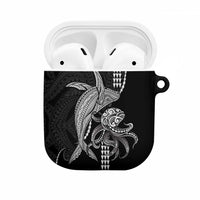 Kanaloa Aloha Hawaii AirPods Case Humpback Whale Octopus Tattoo Kakau Pattern LT14 Black - Polynesian Pride