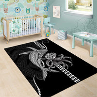 Kanaloa Aloha Hawaii Area Rug Humpback Whale Octopus Tattoo Kakau Pattern LT14 - Polynesian Pride