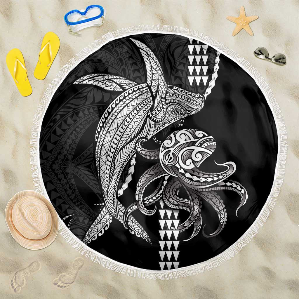 Kanaloa Aloha Hawaii Beach Blanket Humpback Whale Octopus Tattoo Kakau Pattern