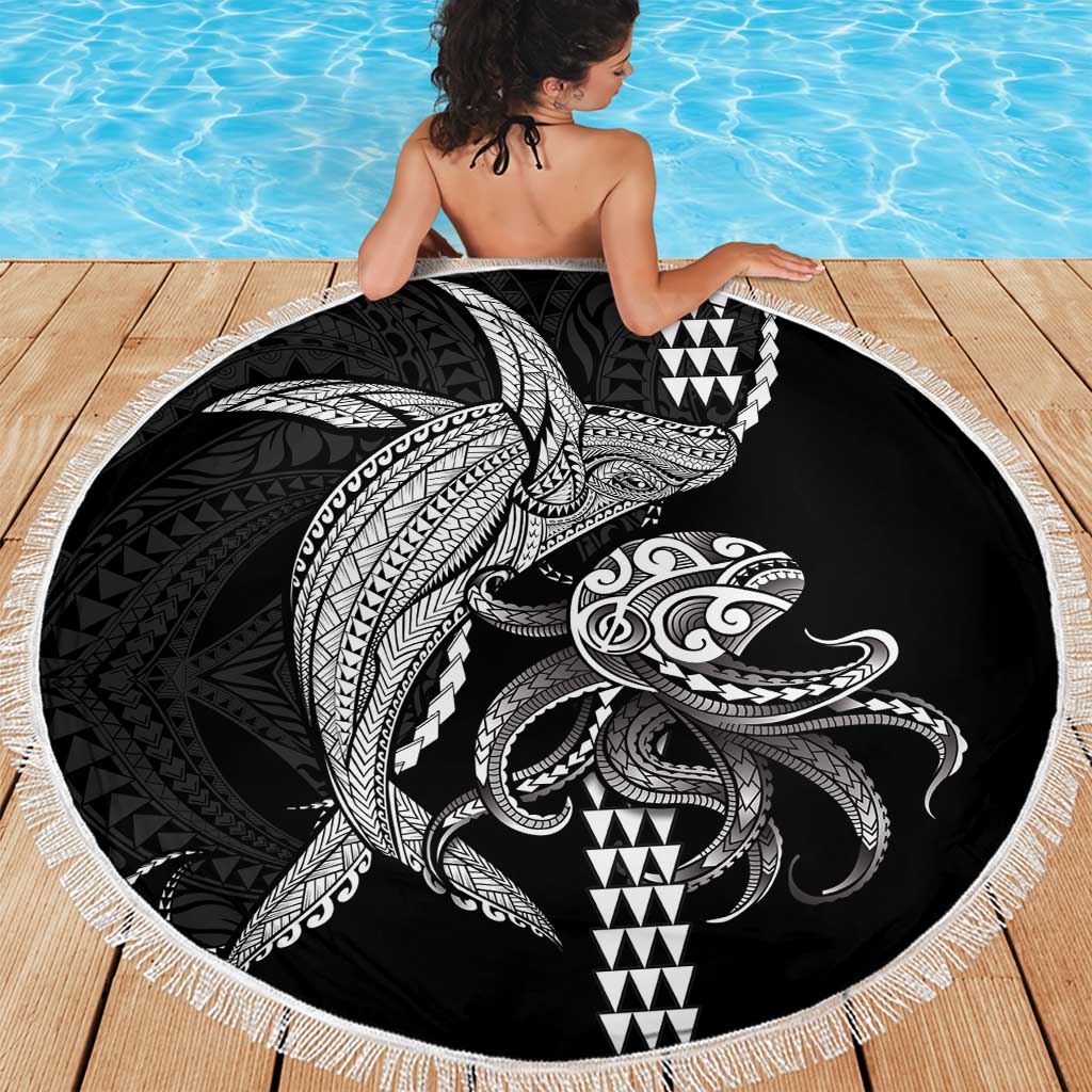 Kanaloa Aloha Hawaii Beach Blanket Humpback Whale Octopus Tattoo Kakau Pattern