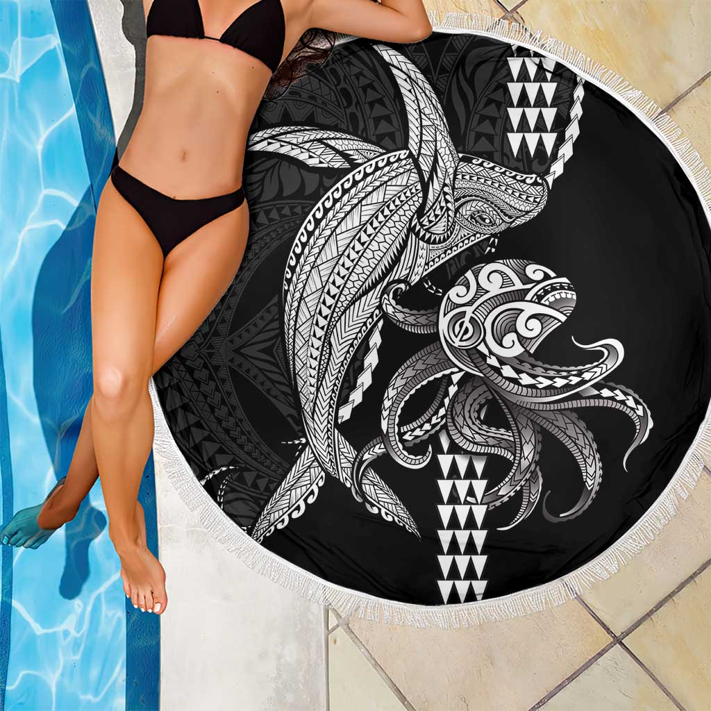 Kanaloa Aloha Hawaii Beach Blanket Humpback Whale Octopus Tattoo Kakau Pattern