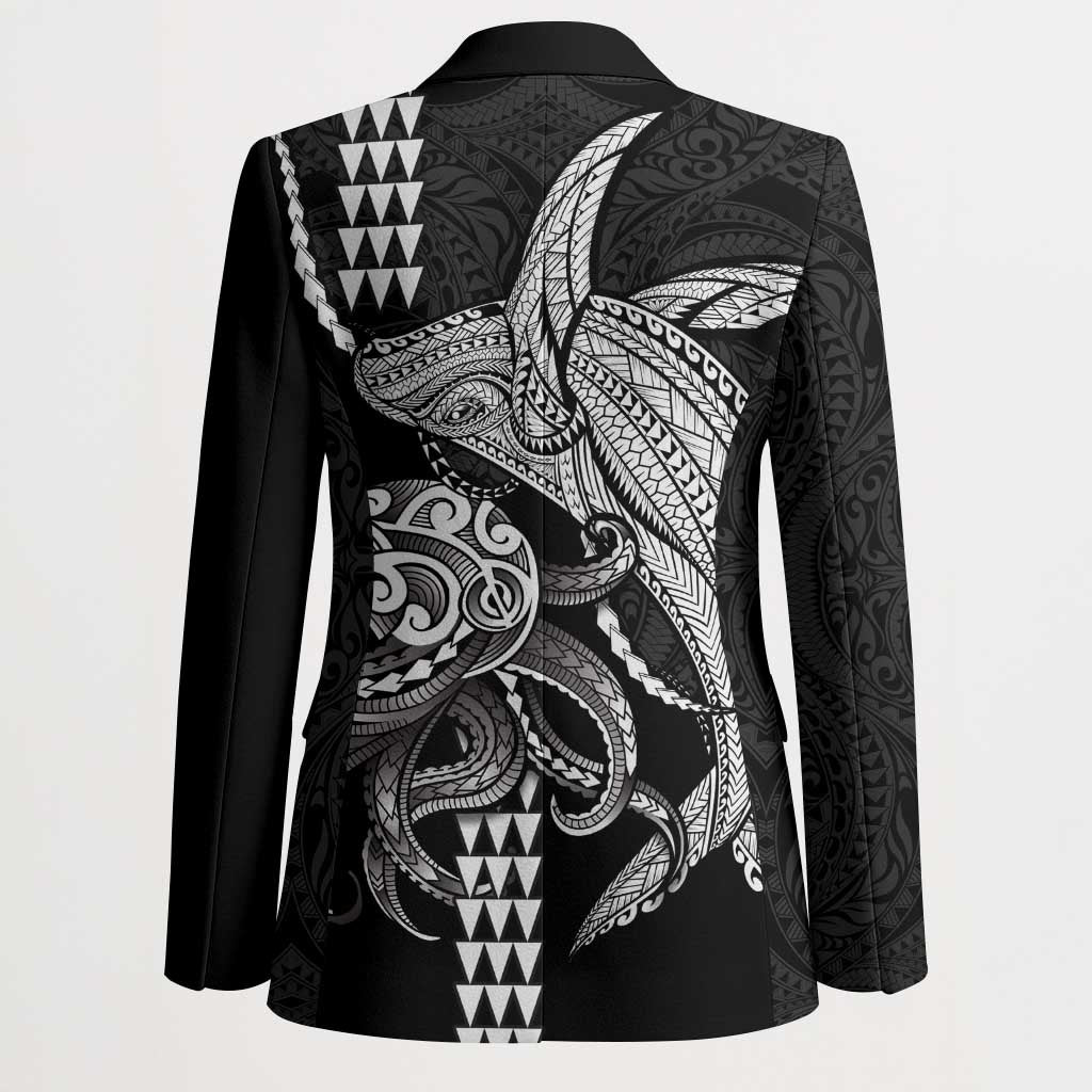 Kanaloa Aloha Hawaii Blazer Humpback Whale Octopus Tattoo Kakau Pattern LT14 - Polynesian Pride
