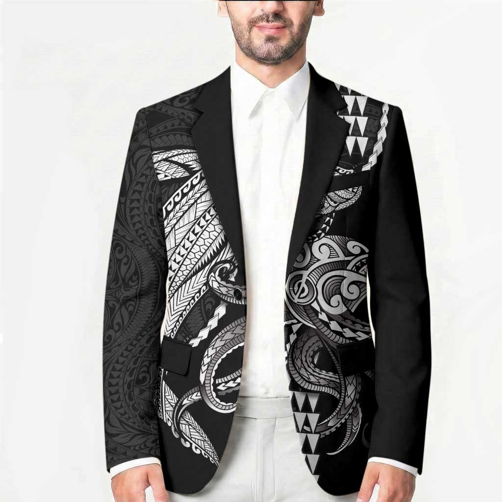 Kanaloa Aloha Hawaii Blazer Humpback Whale Octopus Tattoo Kakau Pattern LT14 - Polynesian Pride
