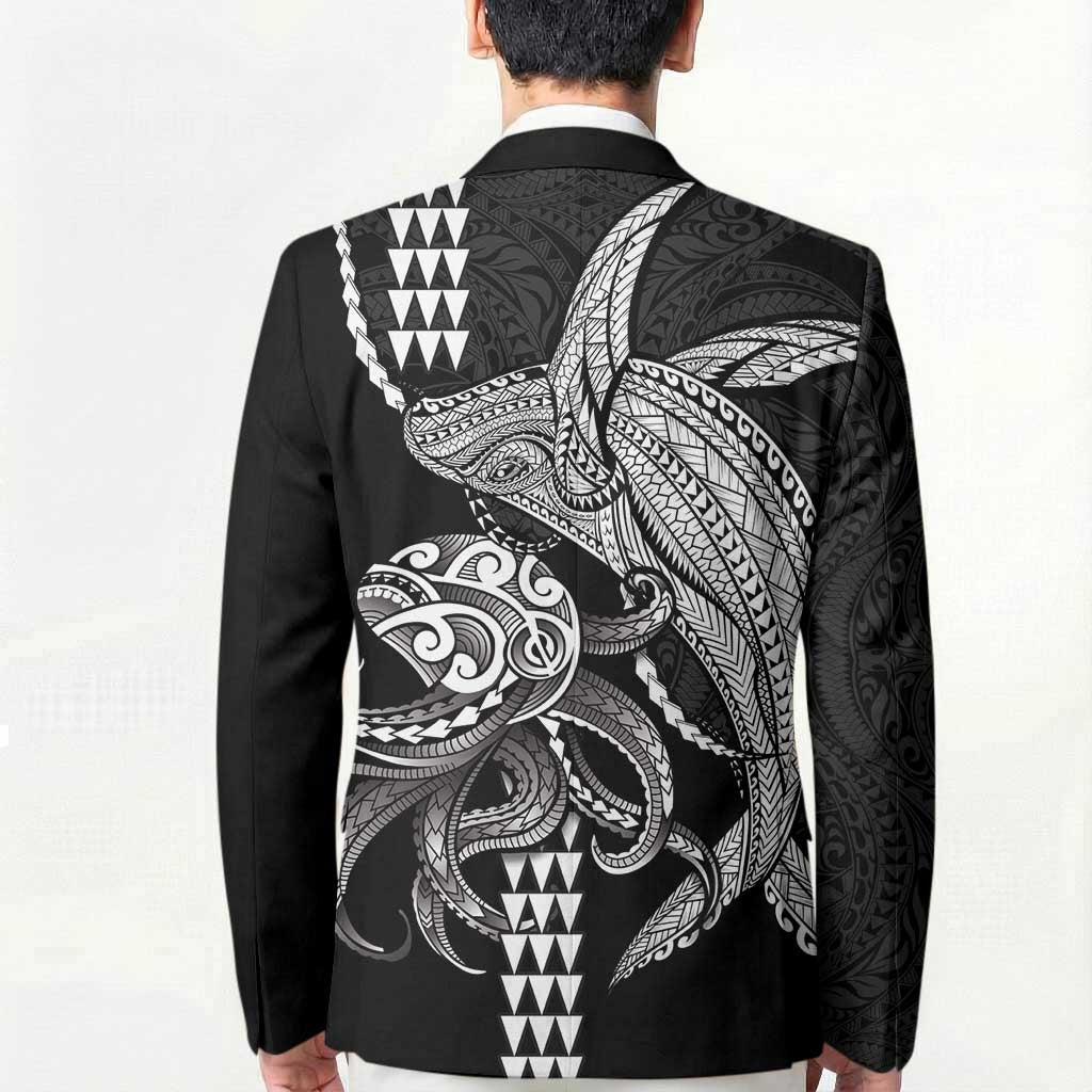 Kanaloa Aloha Hawaii Blazer Humpback Whale Octopus Tattoo Kakau Pattern LT14 - Polynesian Pride