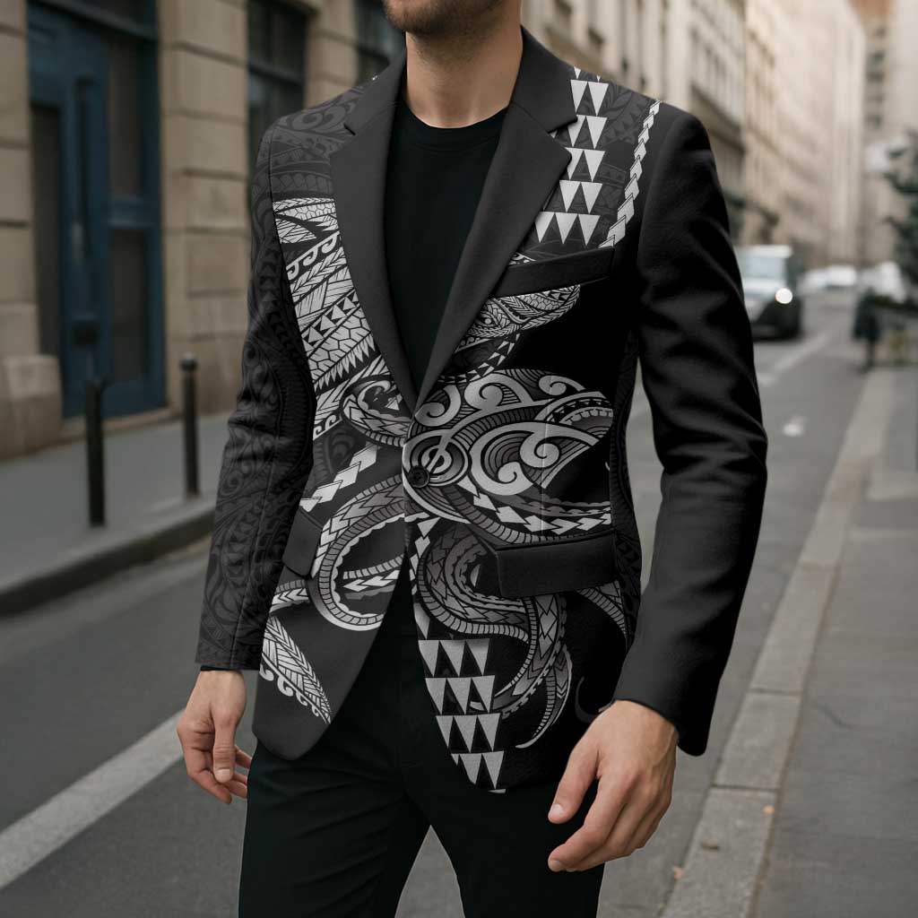 Kanaloa Aloha Hawaii Blazer Humpback Whale Octopus Tattoo Kakau Pattern LT14 - Polynesian Pride