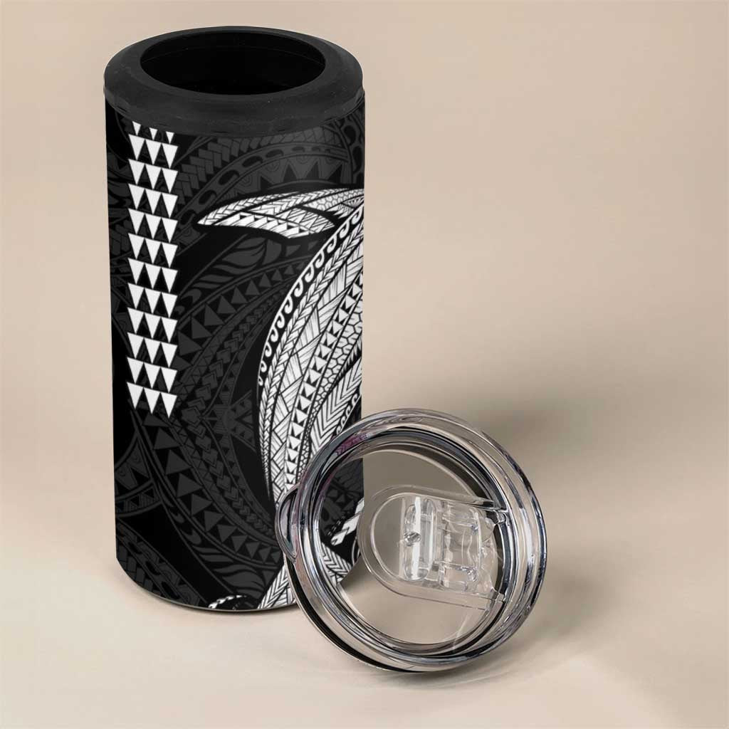 Kanaloa Aloha Hawaii 4 in 1 Can Cooler Tumbler Humpback Whale Octopus Tattoo Kakau Pattern LT14 - Polynesian Pride