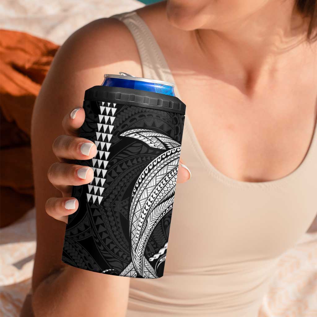 Kanaloa Aloha Hawaii 4 in 1 Can Cooler Tumbler Humpback Whale Octopus Tattoo Kakau Pattern LT14 - Polynesian Pride