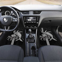Kanaloa Aloha Hawaii Car Mats Humpback Whale Octopus Tattoo Kakau Pattern LT14 Set 2pcs - Front Black - Polynesian Pride