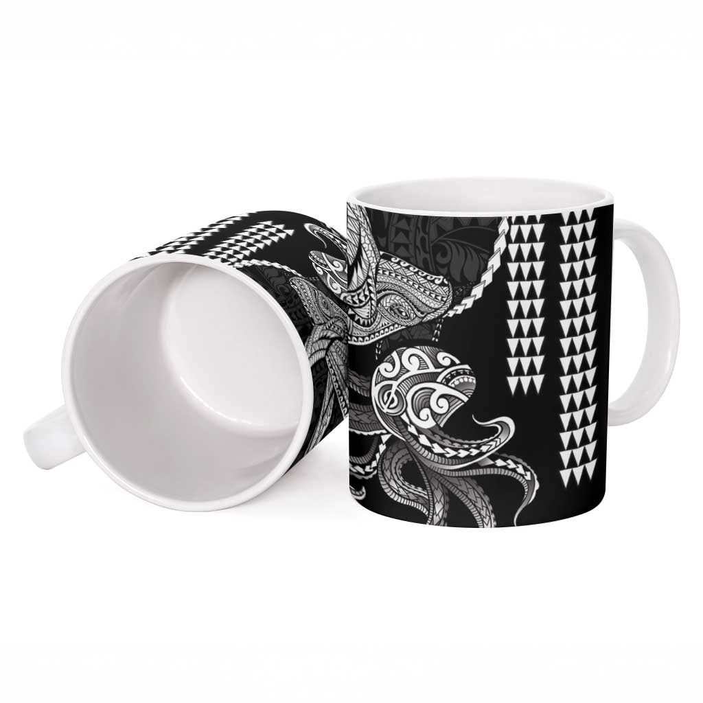 Kanaloa Aloha Hawaii Ceramic Mug Humpback Whale Octopus Tattoo Kakau Pattern LT14 - Polynesian Pride