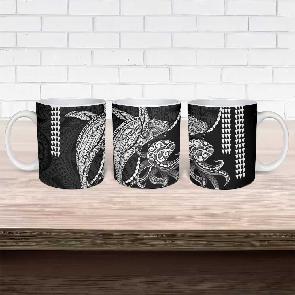 Kanaloa Aloha Hawaii Ceramic Mug Humpback Whale Octopus Tattoo Kakau Pattern LT14 - Polynesian Pride