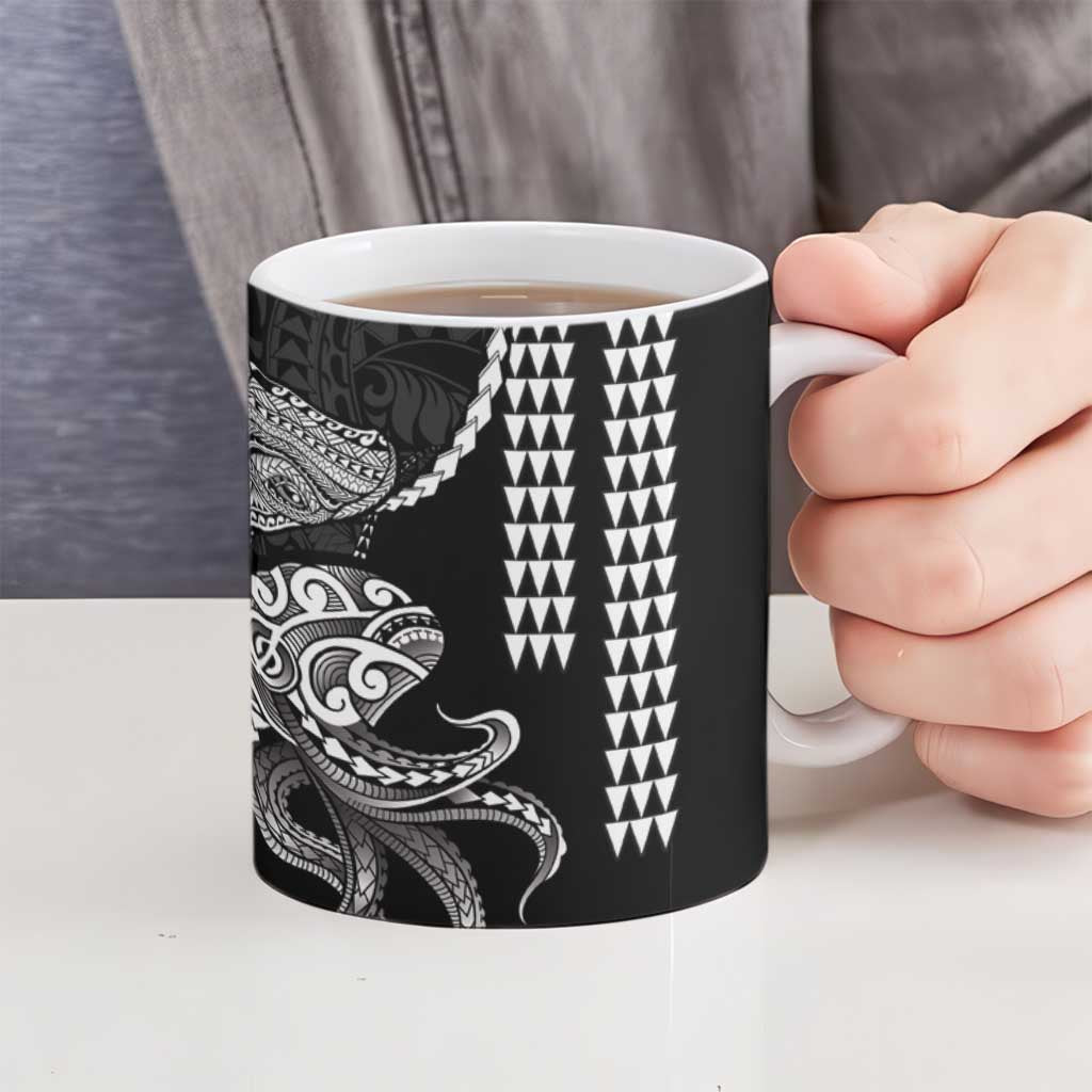 Kanaloa Aloha Hawaii Ceramic Mug Humpback Whale Octopus Tattoo Kakau Pattern LT14 - Polynesian Pride