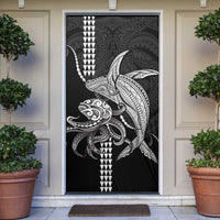 Kanaloa Aloha Hawaii Door Cover Humpback Whale Octopus Tattoo Kakau Pattern LT14 Black - Polynesian Pride
