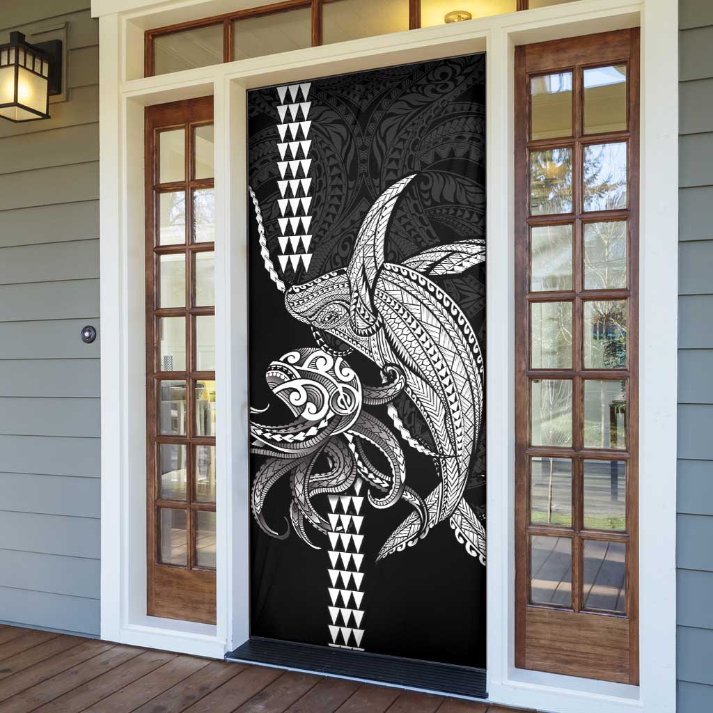Kanaloa Aloha Hawaii Door Cover Humpback Whale Octopus Tattoo Kakau Pattern LT14 - Polynesian Pride