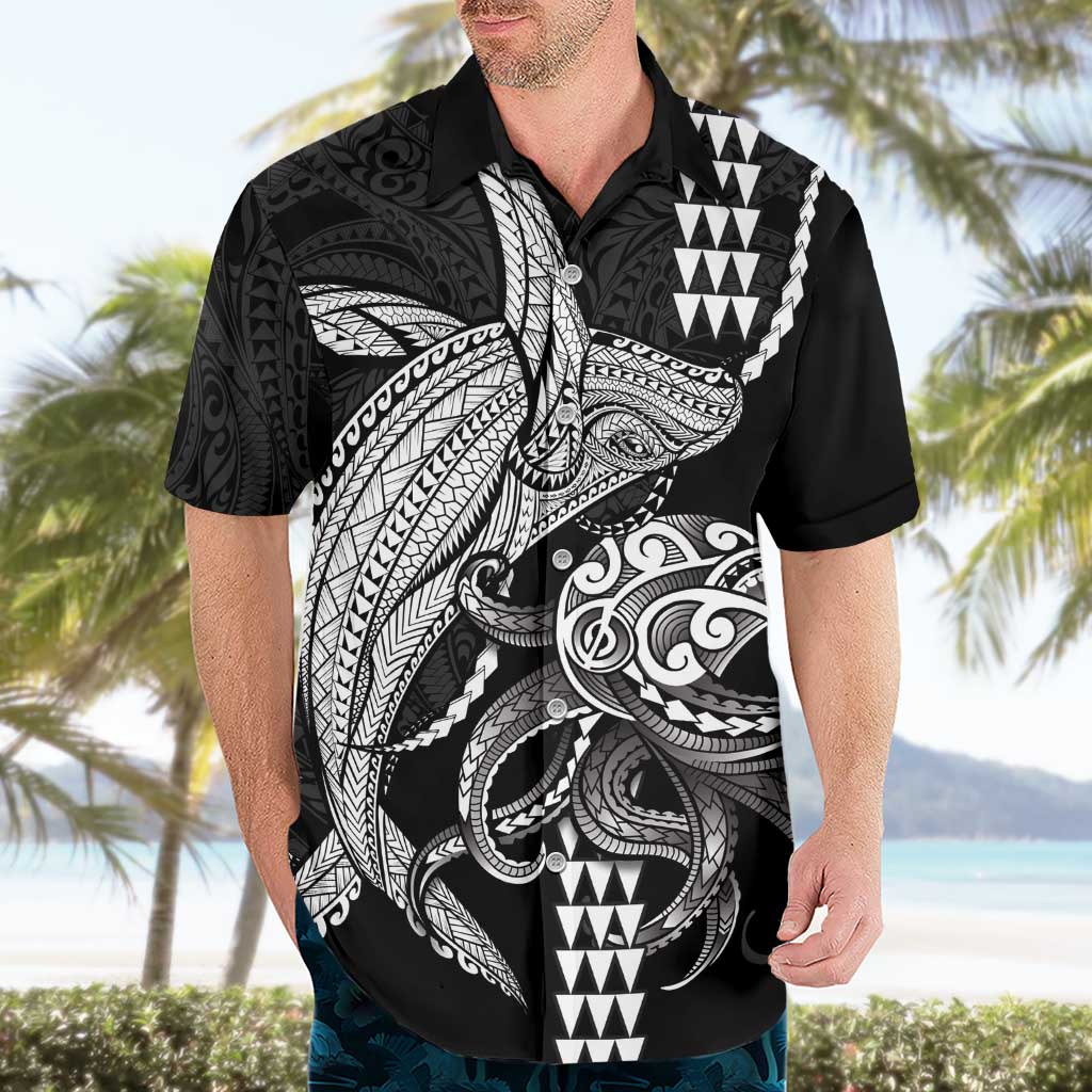 Kanaloa Aloha Hawaii Hawaiian Shirt Humpback Whale Octopus Tattoo Kakau Pattern LT14 - Polynesian Pride