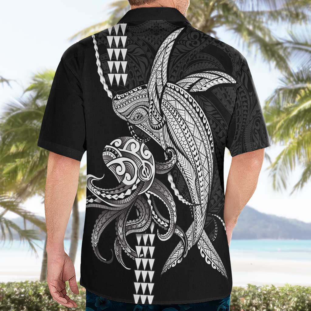 Kanaloa Aloha Hawaii Hawaiian Shirt Humpback Whale Octopus Tattoo Kakau Pattern LT14 - Polynesian Pride