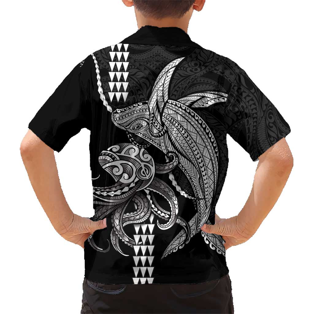 Kanaloa Aloha Hawaii Hawaiian Shirt Humpback Whale Octopus Tattoo Kakau Pattern LT14 - Polynesian Pride