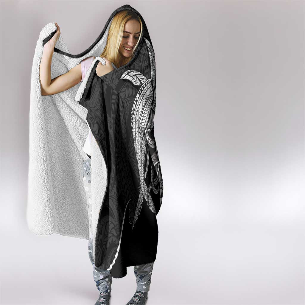 Kanaloa Aloha Hawaii Hooded Blanket Humpback Whale Octopus Tattoo Kakau Pattern