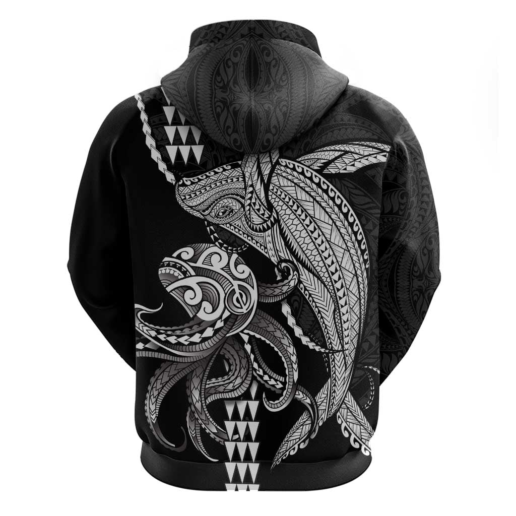 Kanaloa Aloha Hawaii Hoodie Humpback Whale Octopus Tattoo Kakau Pattern