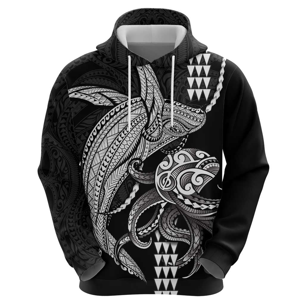 Kanaloa Aloha Hawaii Hoodie Humpback Whale Octopus Tattoo Kakau Pattern