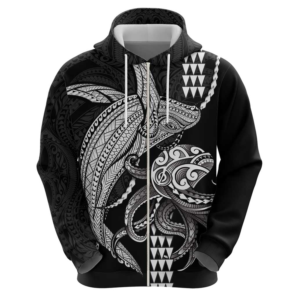 Kanaloa Aloha Hawaii Hoodie Humpback Whale Octopus Tattoo Kakau Pattern