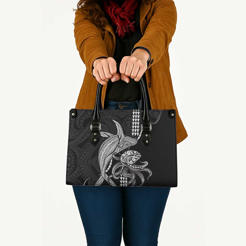 Kanaloa Aloha Hawaii Leather Bag Humpback Whale Octopus Tattoo Kakau Pattern