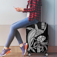 Kanaloa Aloha Hawaii Luggage Cover Humpback Whale Octopus Tattoo Kakau Pattern LT14 - Polynesian Pride