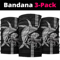 Kanaloa Aloha Hawaii Neck Gaiter Humpback Whale Octopus Tattoo Kakau Pattern LT14 package One Size: 25*50cm Black - Polynesian Pride