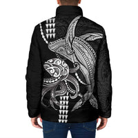 Kanaloa Aloha Hawaii Padded Jacket Humpback Whale Octopus Tattoo Kakau Pattern LT14 - Polynesian Pride
