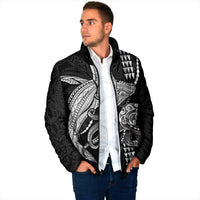 Kanaloa Aloha Hawaii Padded Jacket Humpback Whale Octopus Tattoo Kakau Pattern LT14 - Polynesian Pride