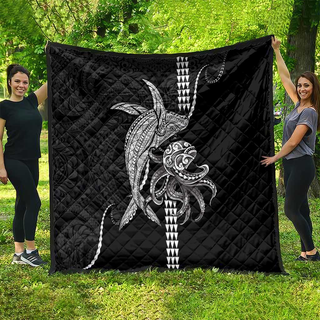 Kanaloa Aloha Hawaii Quilt Humpback Whale Octopus Tattoo Kakau Pattern LT14 - Polynesian Pride