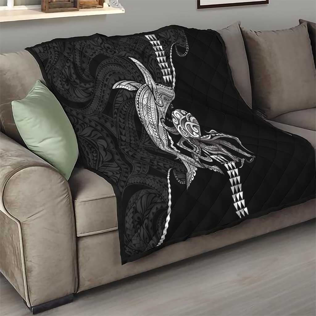 Kanaloa Aloha Hawaii Quilt Humpback Whale Octopus Tattoo Kakau Pattern LT14 - Polynesian Pride