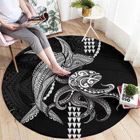 Kanaloa Aloha Hawaii Round Carpet Humpback Whale Octopus Tattoo Kakau Pattern LT14 - Polynesian Pride