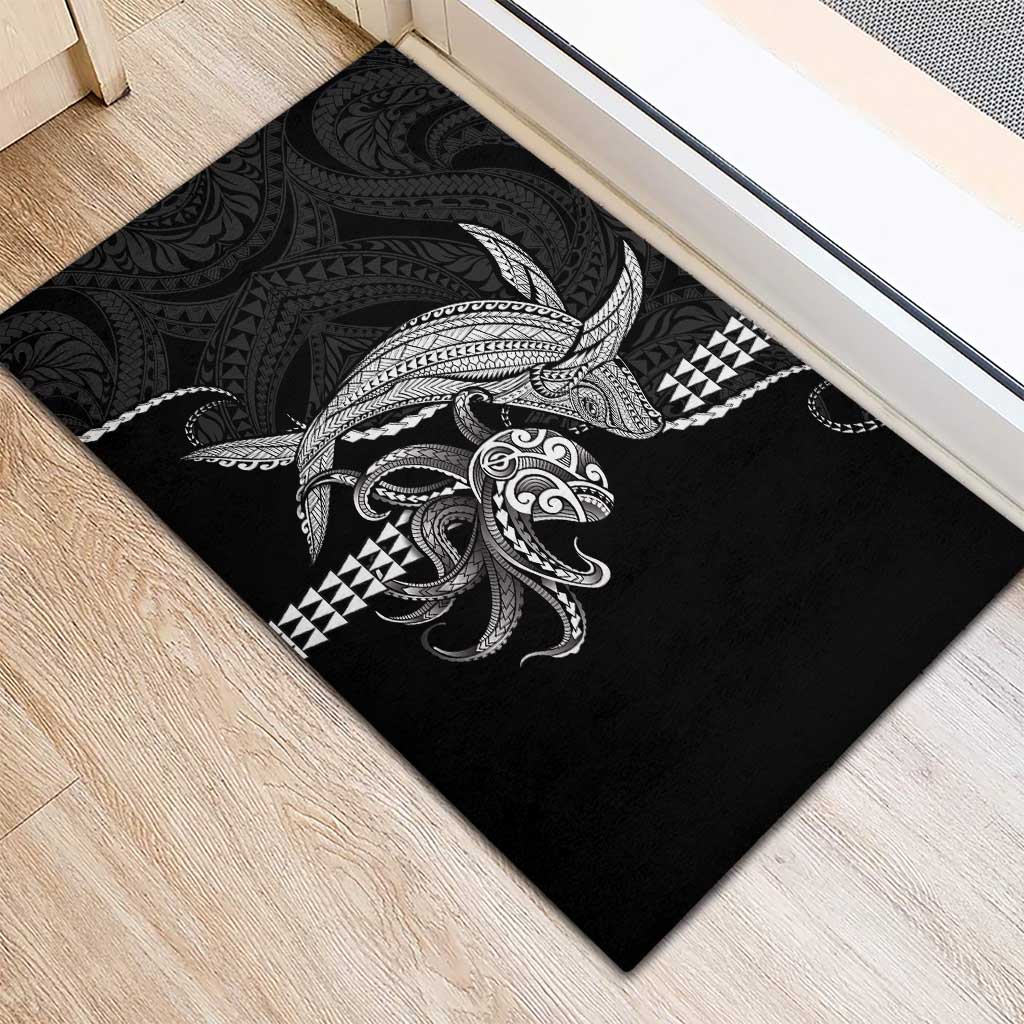 Kanaloa Aloha Hawaii Rubber Doormat Humpback Whale Octopus Tattoo Kakau Pattern LT14 - Polynesian Pride