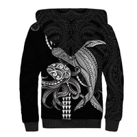 Kanaloa Aloha Hawaii Sherpa Hoodie Humpback Whale Octopus Tattoo Kakau Pattern LT14 - Polynesian Pride